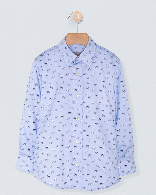 Bernard Liberty Man's Best Friend Blue Shirt - Shirt