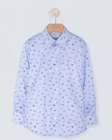 Bernard Liberty Man's Best Friend Blue Shirt