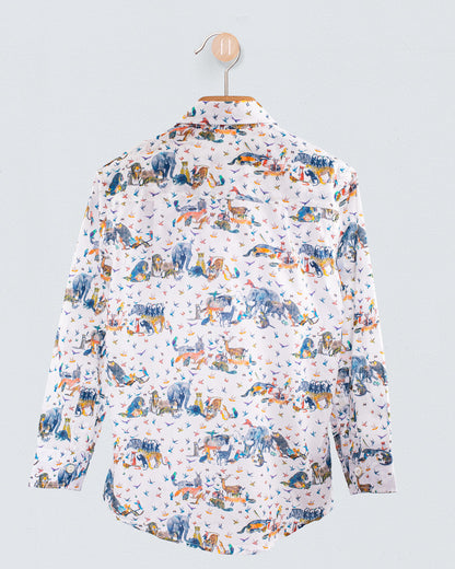 Bernard Organic Liberty Jungle Blue Shirt - Shirt