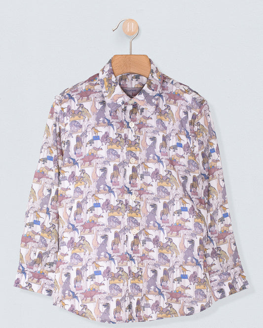 Bernard Organic Liberty Slate Dinosaur Shirt - Shirt