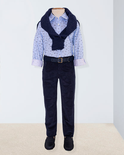 Bernard Liberty Man's Best Friend Blue Shirt - Shirt