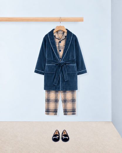 Boy Loungewear Blue Tartan Flannel