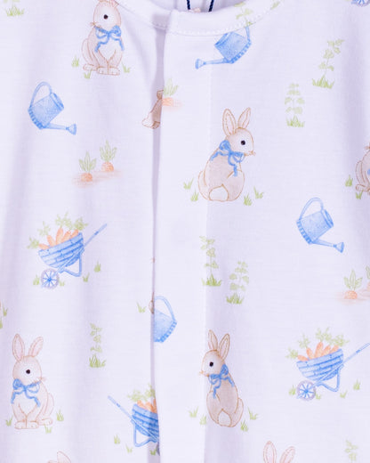 Pima Blue Bunnies Stretchie - Stretchie