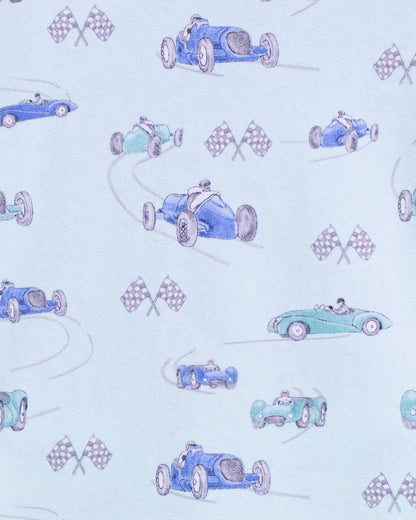 Pima Blue Racecars Stretchie - Stretchie
