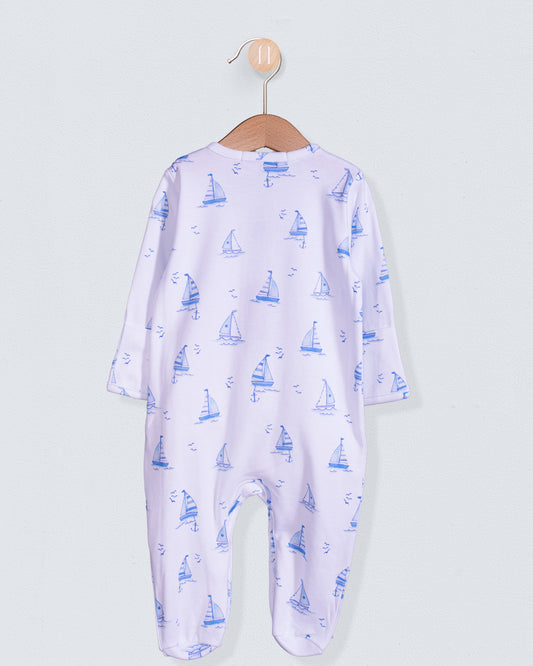 Pima Sailing Boats Blue Stretchie - Stretchie