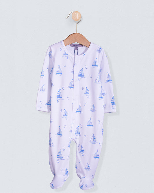 Pima Sailing Boats Blue Stretchie - Stretchie