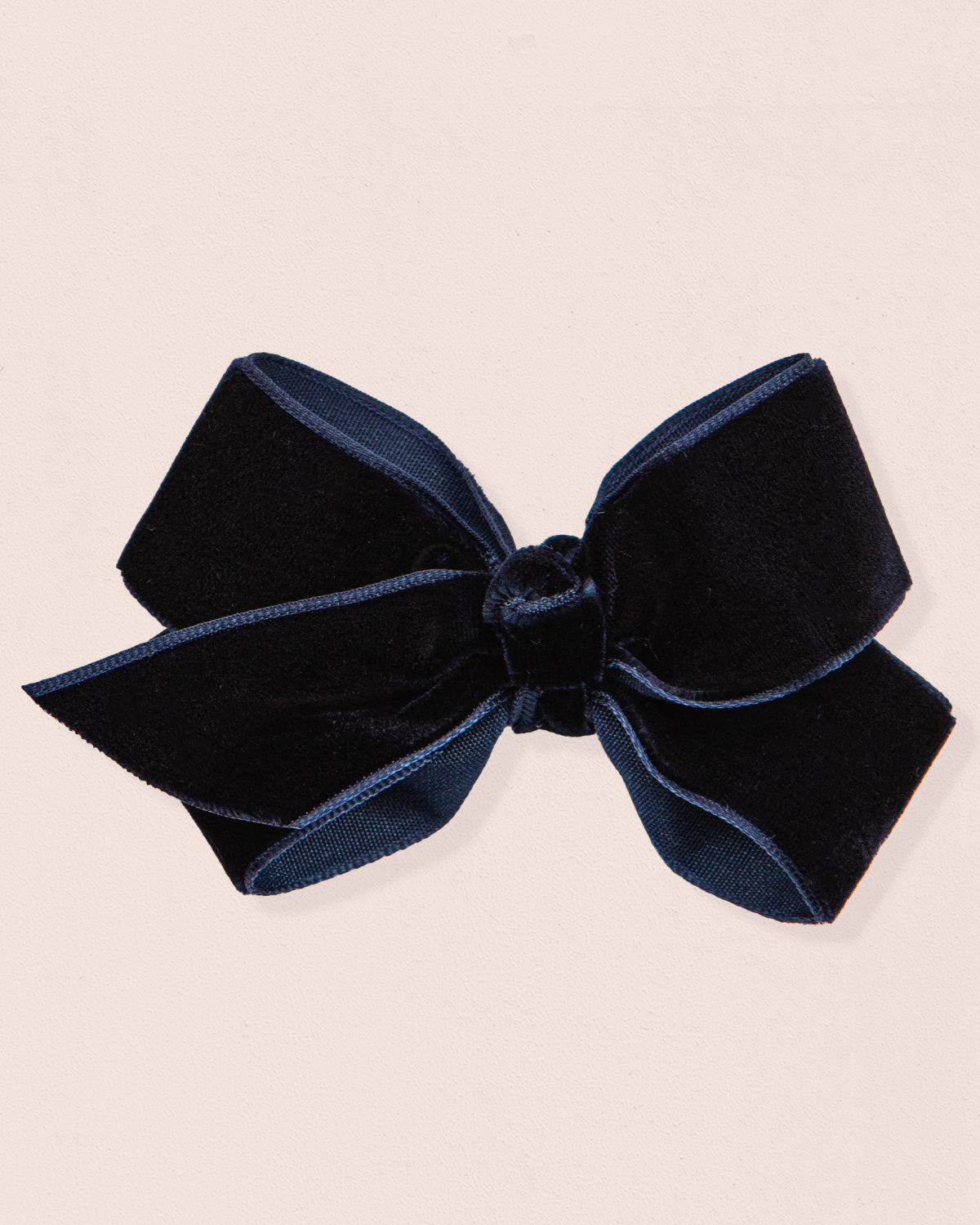 Hairbow 8cm Navy Velvet