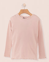 Mock Neck Italian Brushed Cotton Shirt Blush