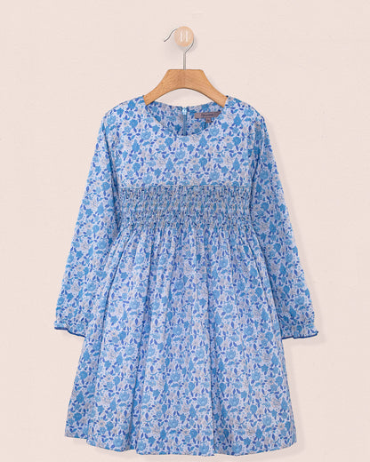 Bonheur Liberty Ovation Blue Smock - Smocked Dress