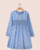 Bonheur Liberty Ovation Blue Smocked Dress