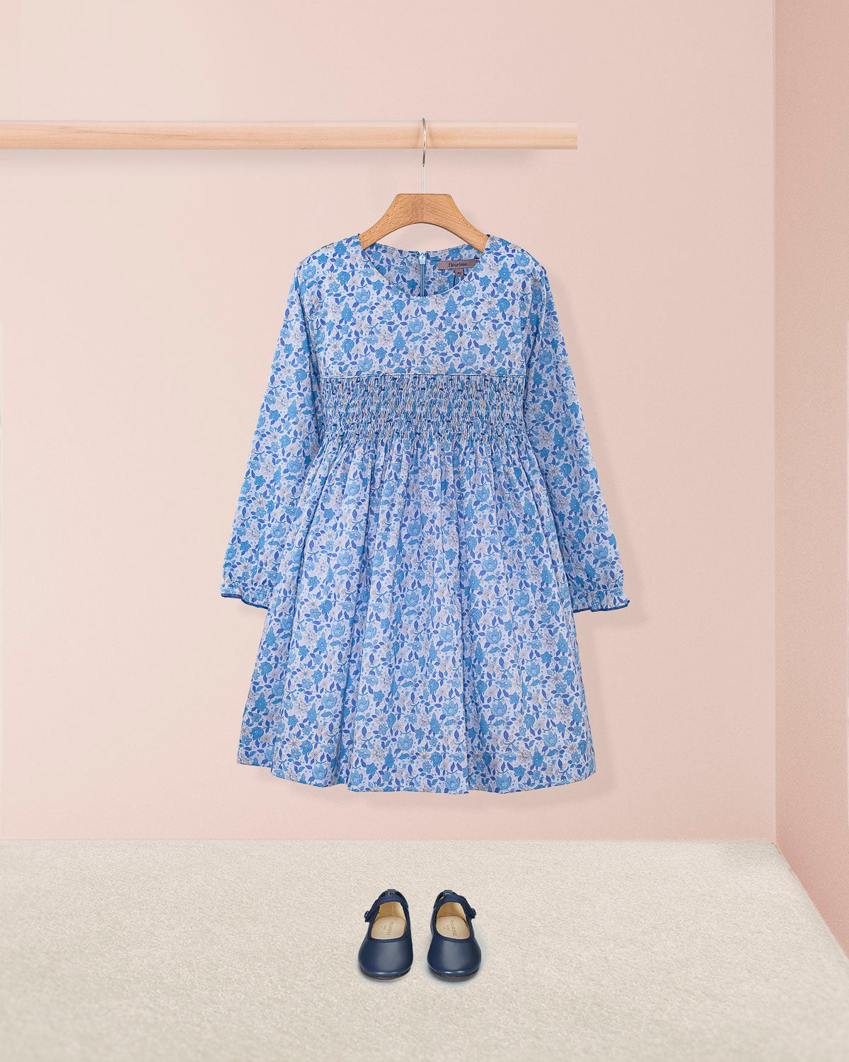 Bonheur Liberty Ovation Blue Smock - Smocked Dress