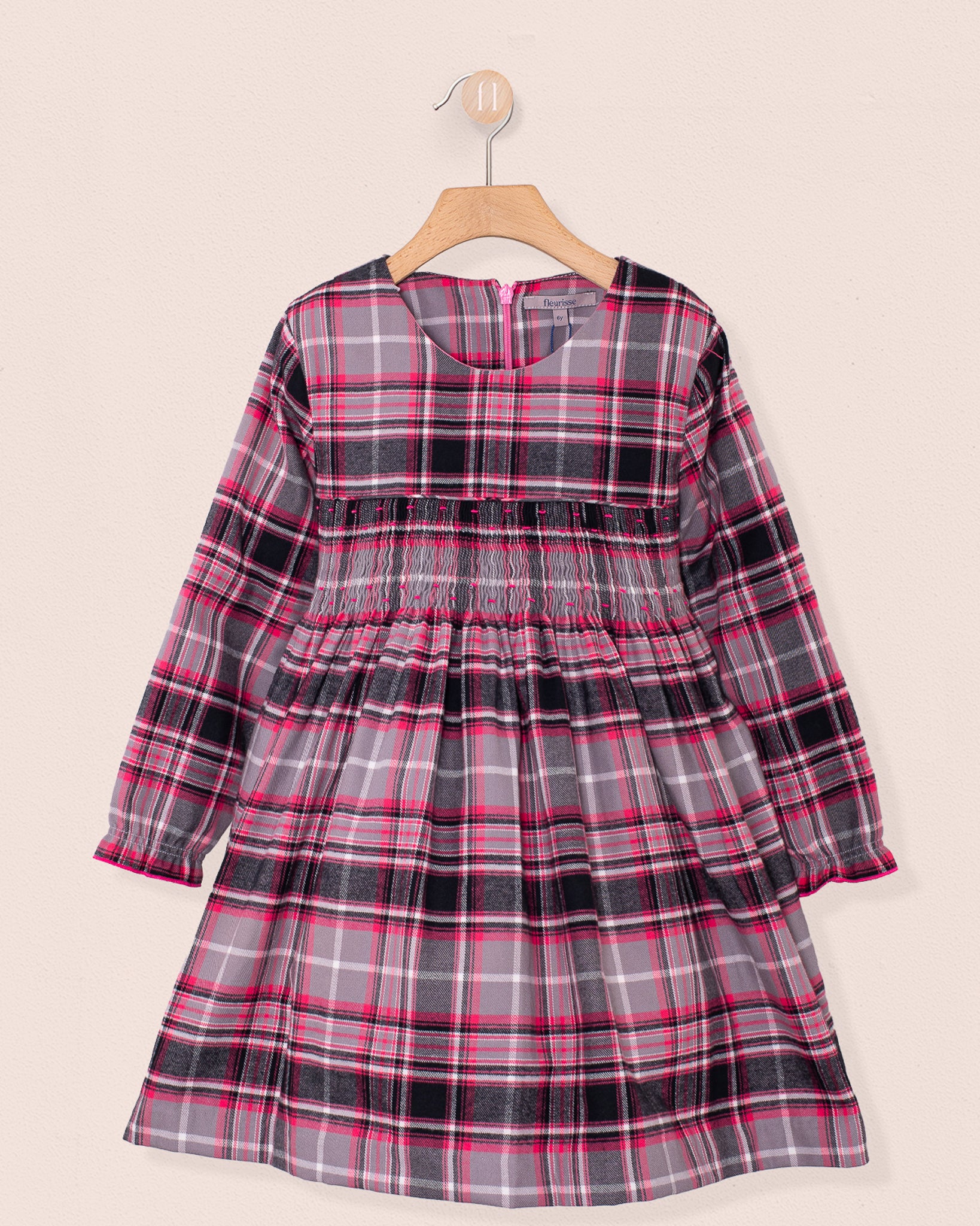 Bonheur Primrose Flannel Smock - Smocked Dress