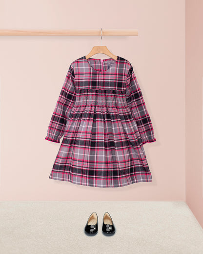 Bonheur Primrose Flannel Smock - Smocked Dress