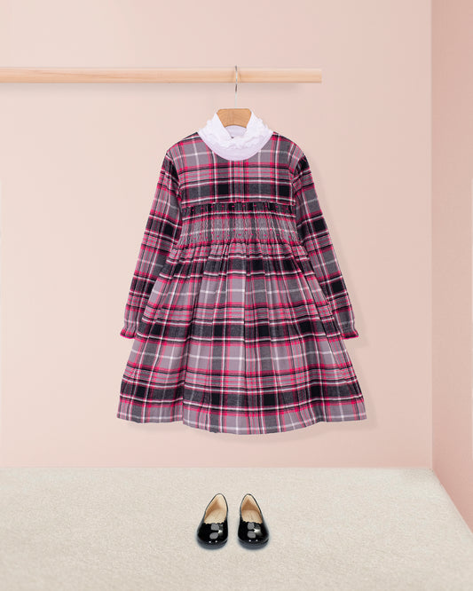 Bonheur Primrose Flannel Smock - Smocked Dress