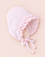 Bonnet Ruffled Pink Cotton