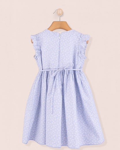 Bonnie Campari Blue Smock - Smocked Dress