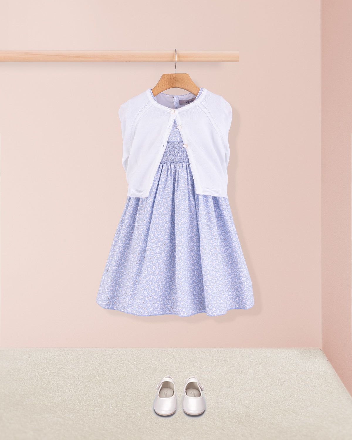 Bonnie Campari Blue Smock - Smocked Dress