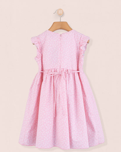 Bonnie Campari Pink Smock - Smocked Dress