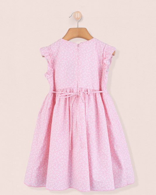 Bonnie Campari Pink Smock - Smocked Dress
