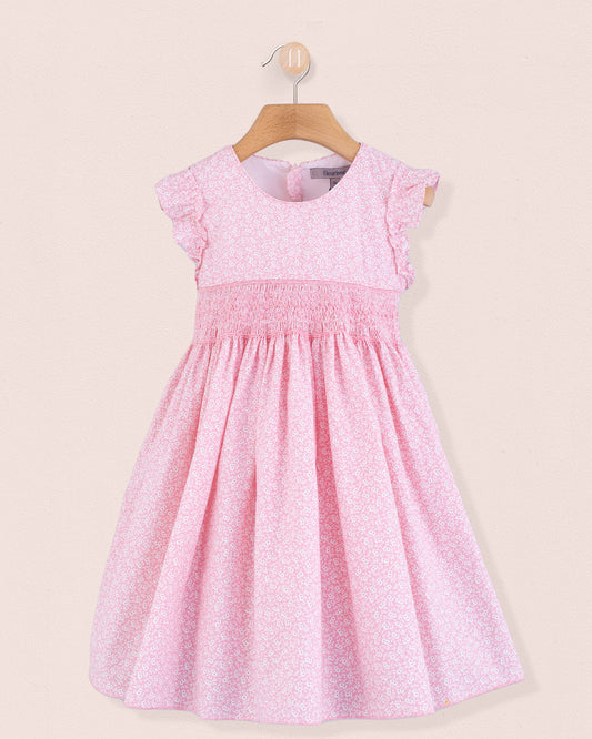 Bonnie Campari Pink Smock - Smocked Dress