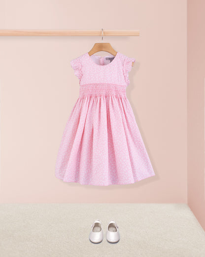 Bonnie Campari Pink Smock - Smocked Dress