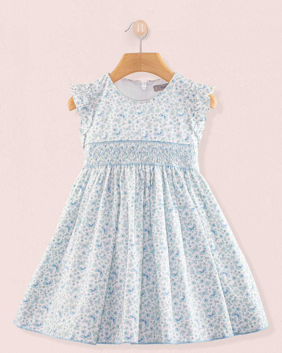 Bonnie French Blue Butterflies Smock