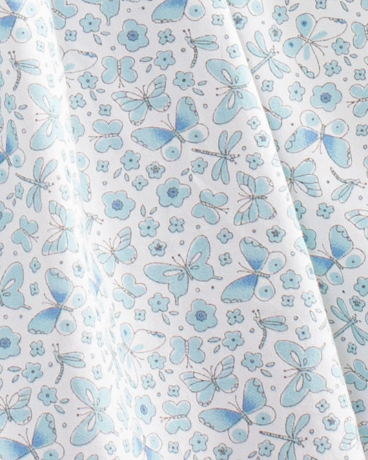 Bonnie French Blue Butterflies Smock - Smocked Dress