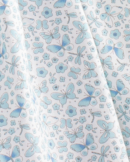 Bonnie French Blue Butterflies Smock - Smocked Dress