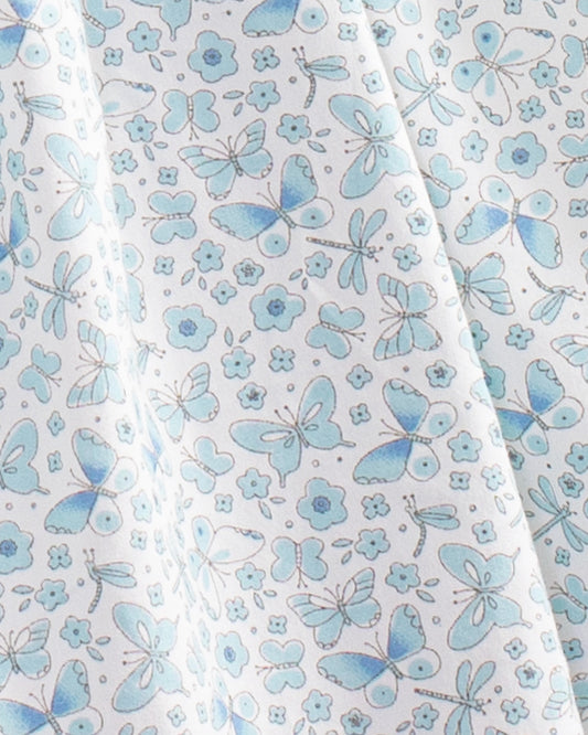 Bonnie French Blue Butterflies Smock - Smocked Dress