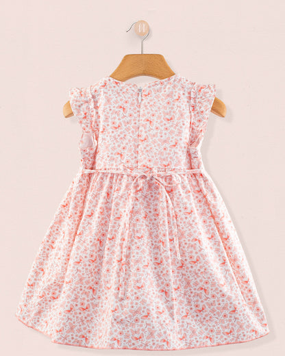 Bonnie French Pink Butterflies Smock - Smocked Dress