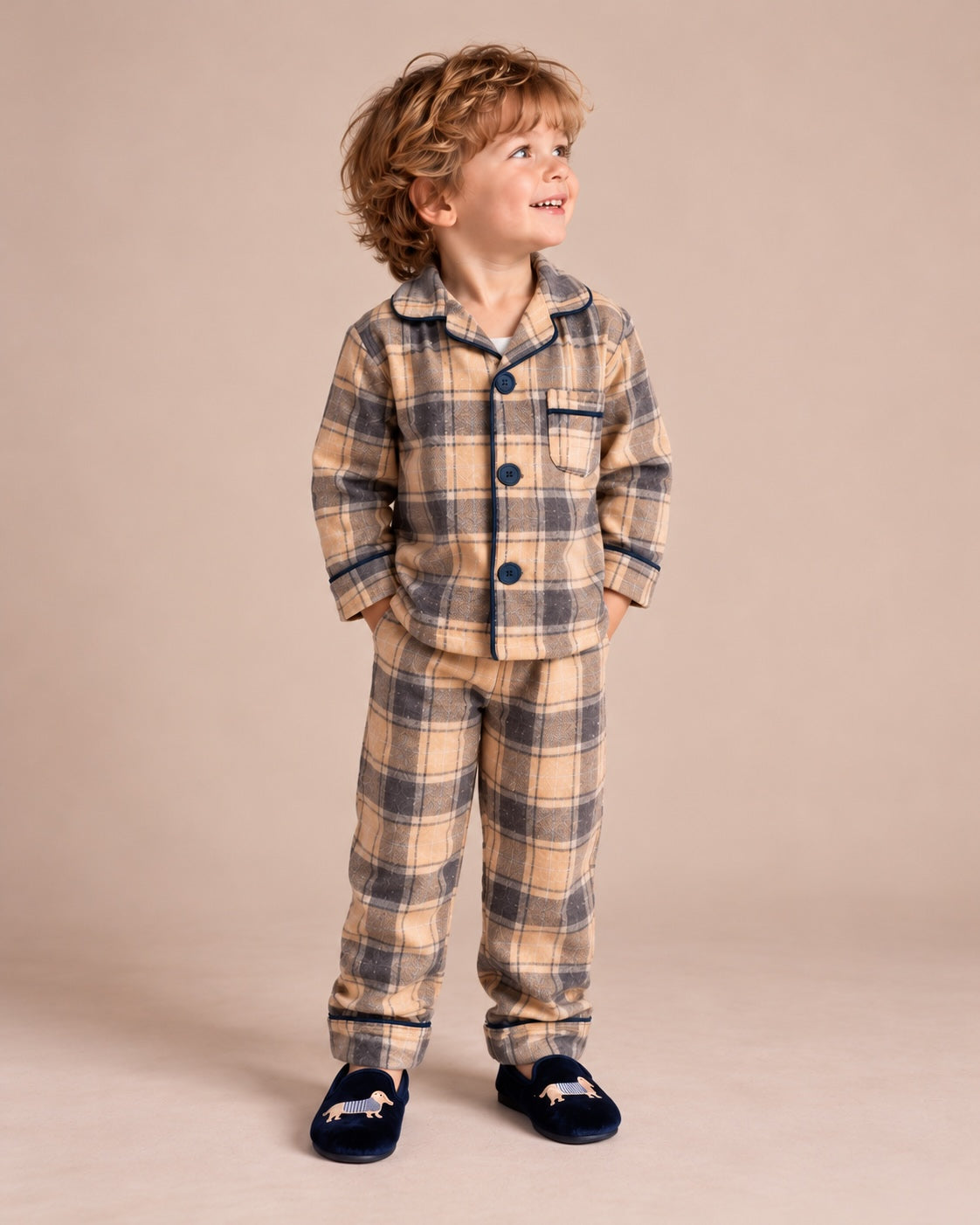 Boy Loungewear Blue Tartan Flannel