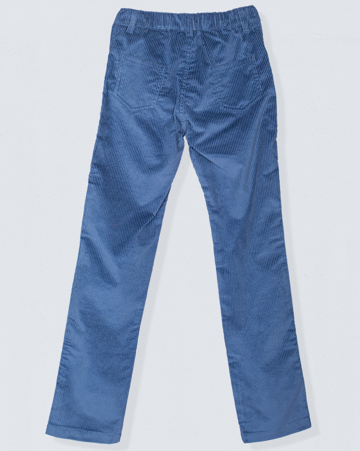 Back view of the Bradley Italian black Corduroy Pant, highlighting the elastic waistband and two rear patch pockets.