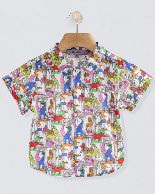 Henry Liberty Colorful Dinosaurs Shirt - Shirt