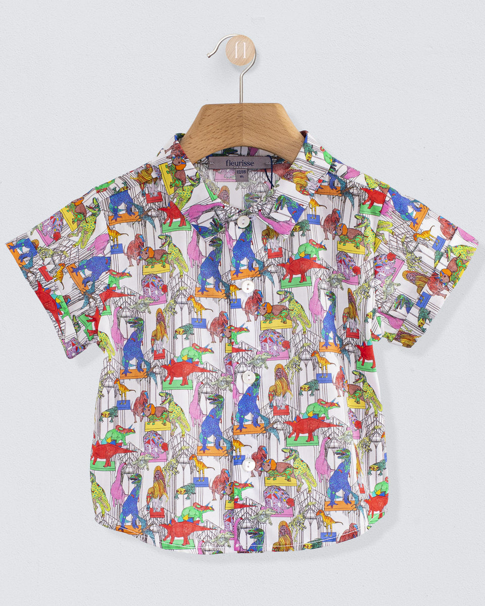 Henry Liberty Colorful Dinosaurs Shirt