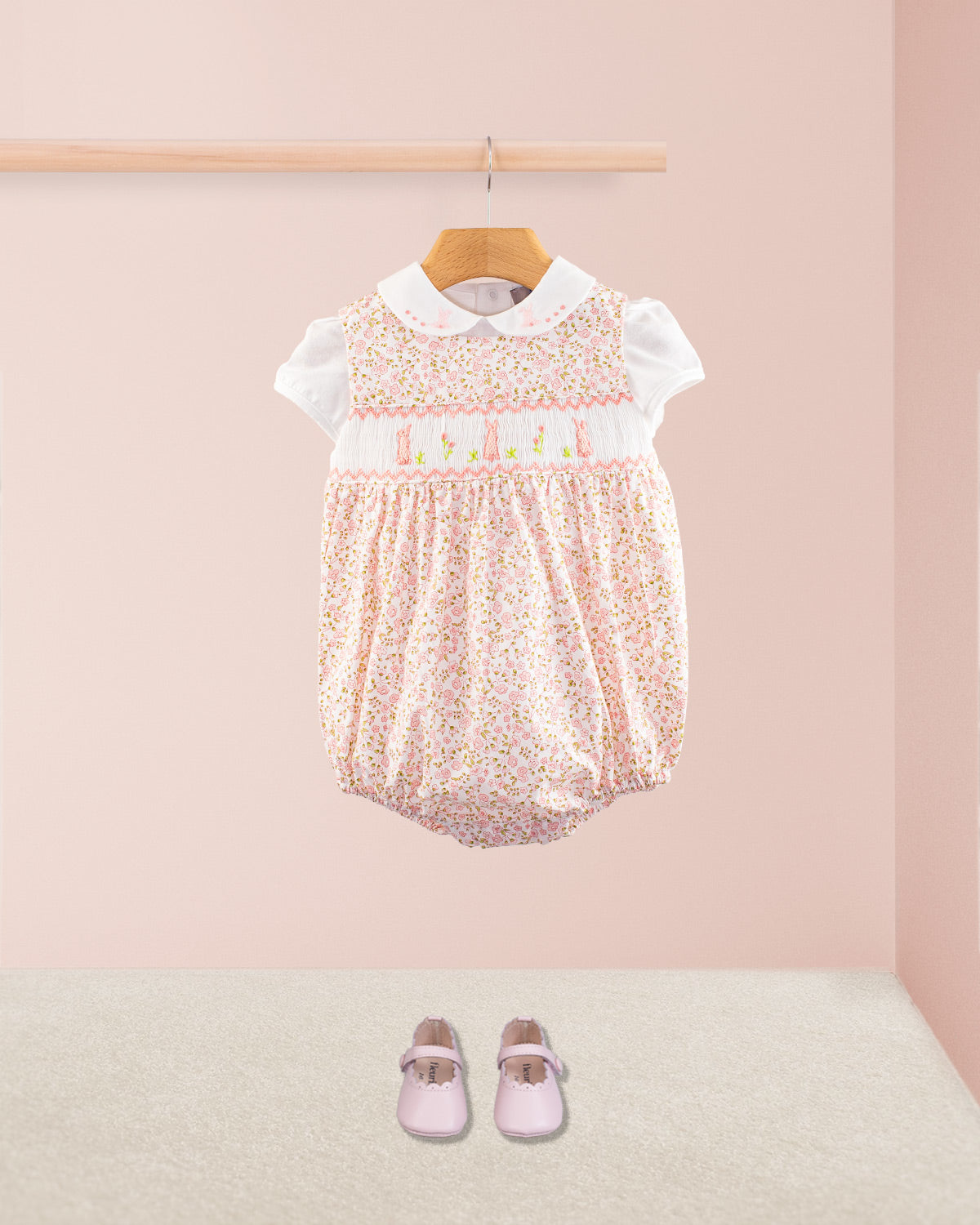 Bunny Florencia Pink Daisy Bubble - Romper