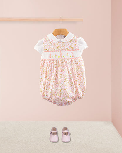 Bunny Florencia Pink Daisy Bubble - Romper