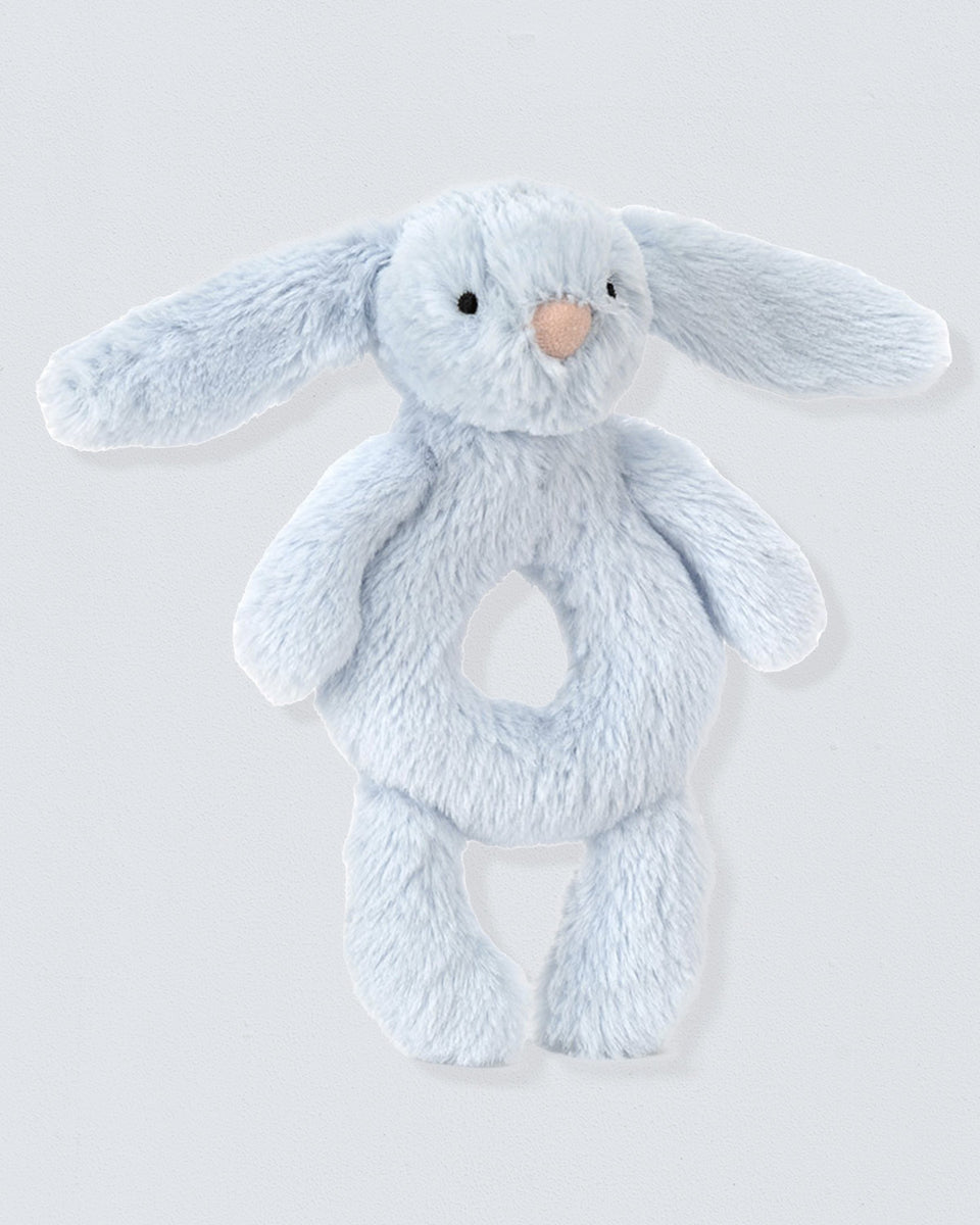 Jellycat Round Bunny Light Blue Rattle Toy