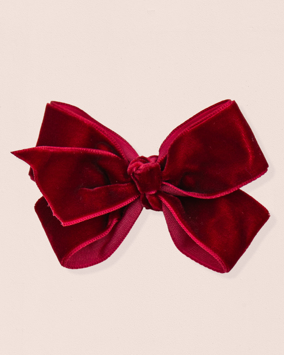 Hairbow 8cm Burgundy Velvet