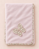 Velour Butterfly Pink Blanket