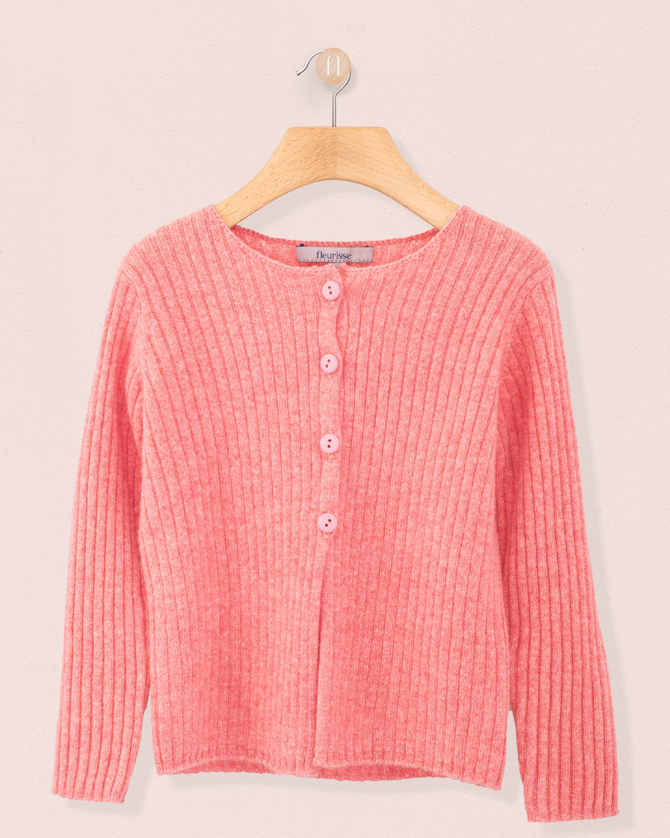 Cashmere Ribbed Candy Cardigan