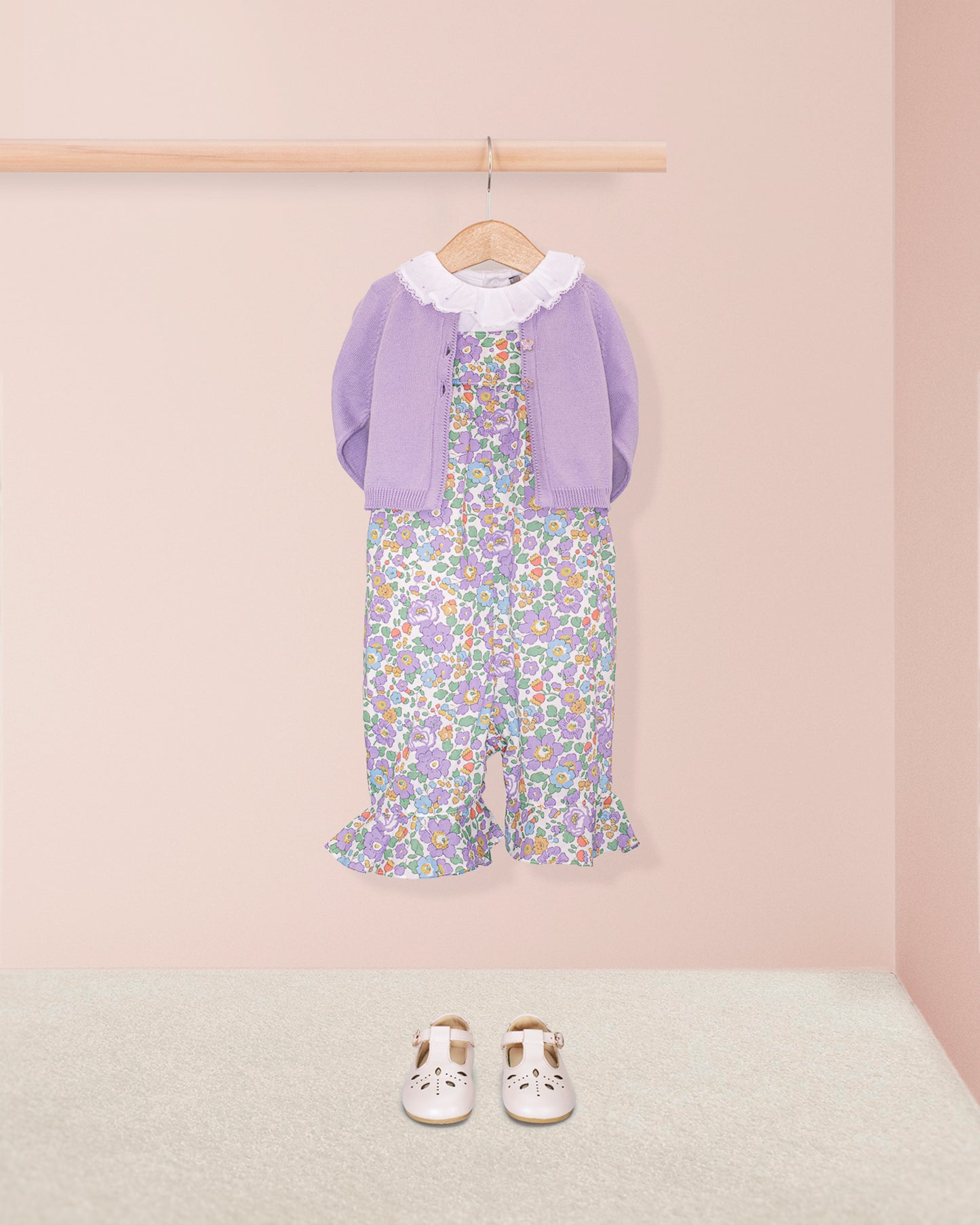 Charm Liberty Betsy Lavender Overall - Romper