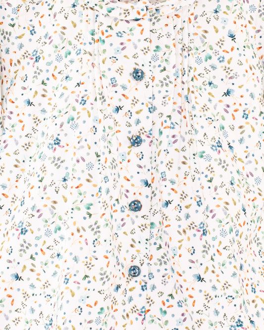 Ruffle Toscana Chilli Fall Turquoise Tunic - Tunic