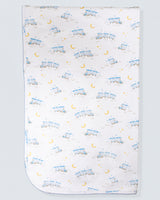 Pima Choo Choo Train Receiving Blanket