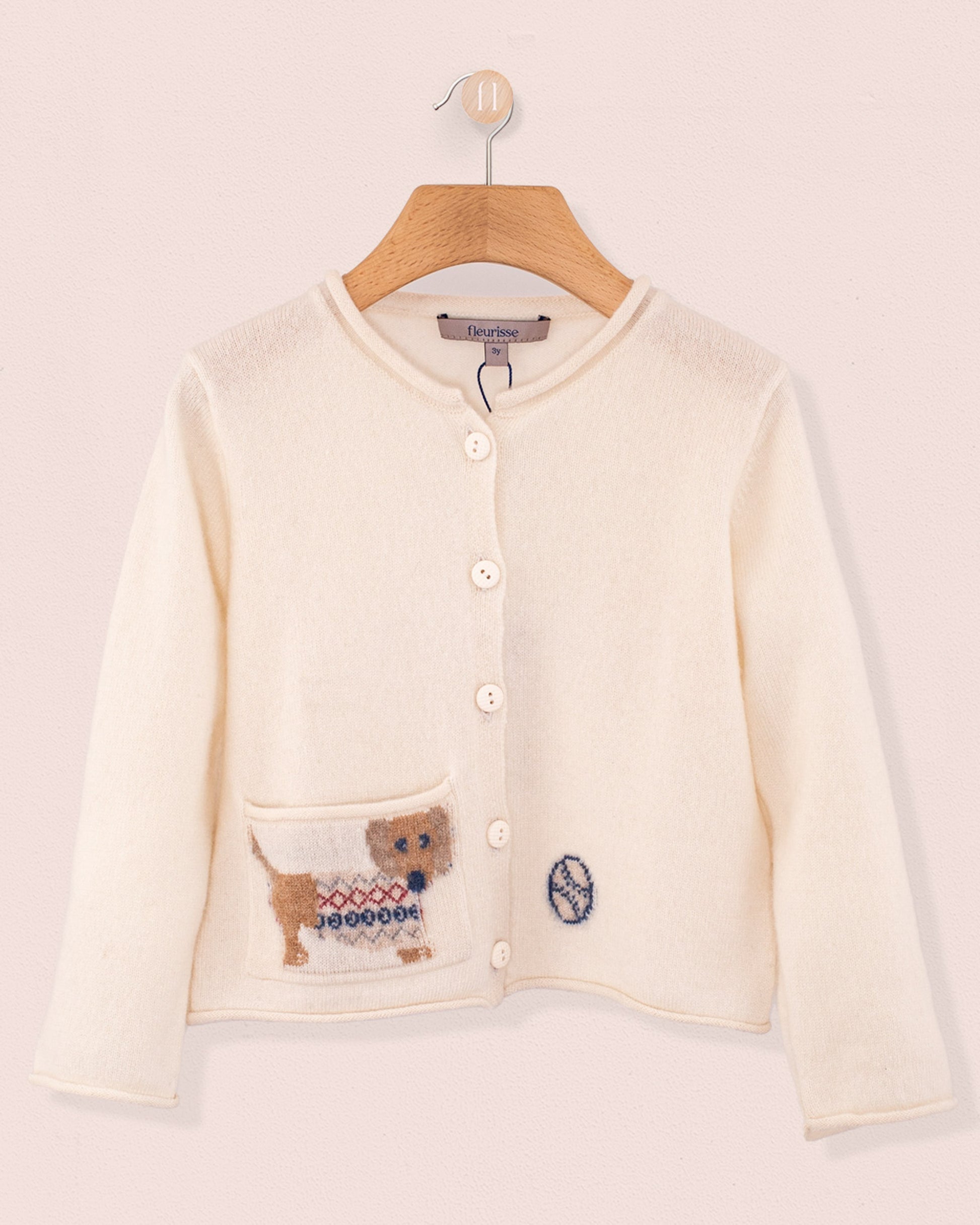 Puppy Cashmere Cream Cardigan - Cardigan