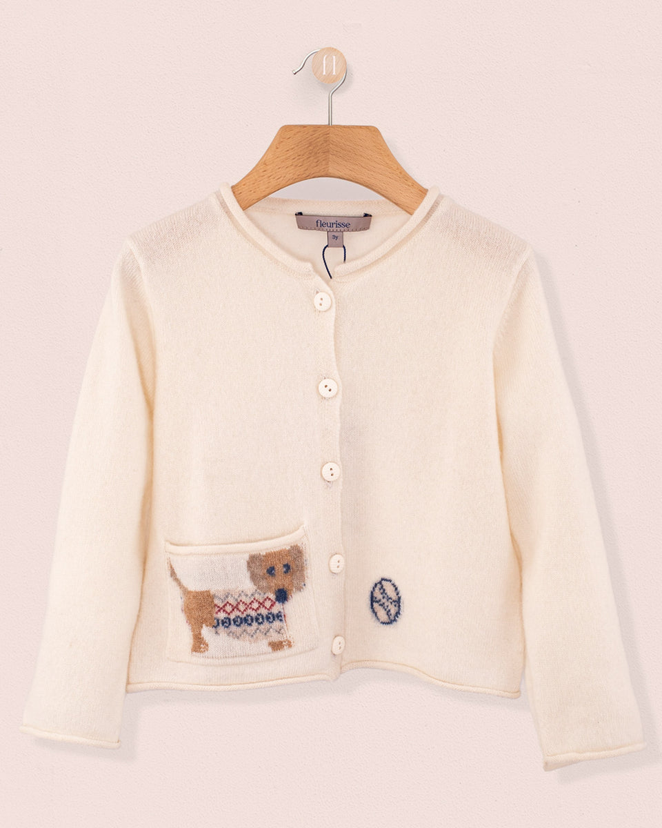 Puppy Cashmere Cream Cardigan