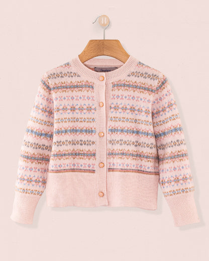 Courchevel Cashmere Pink Cardigan - Cardigan