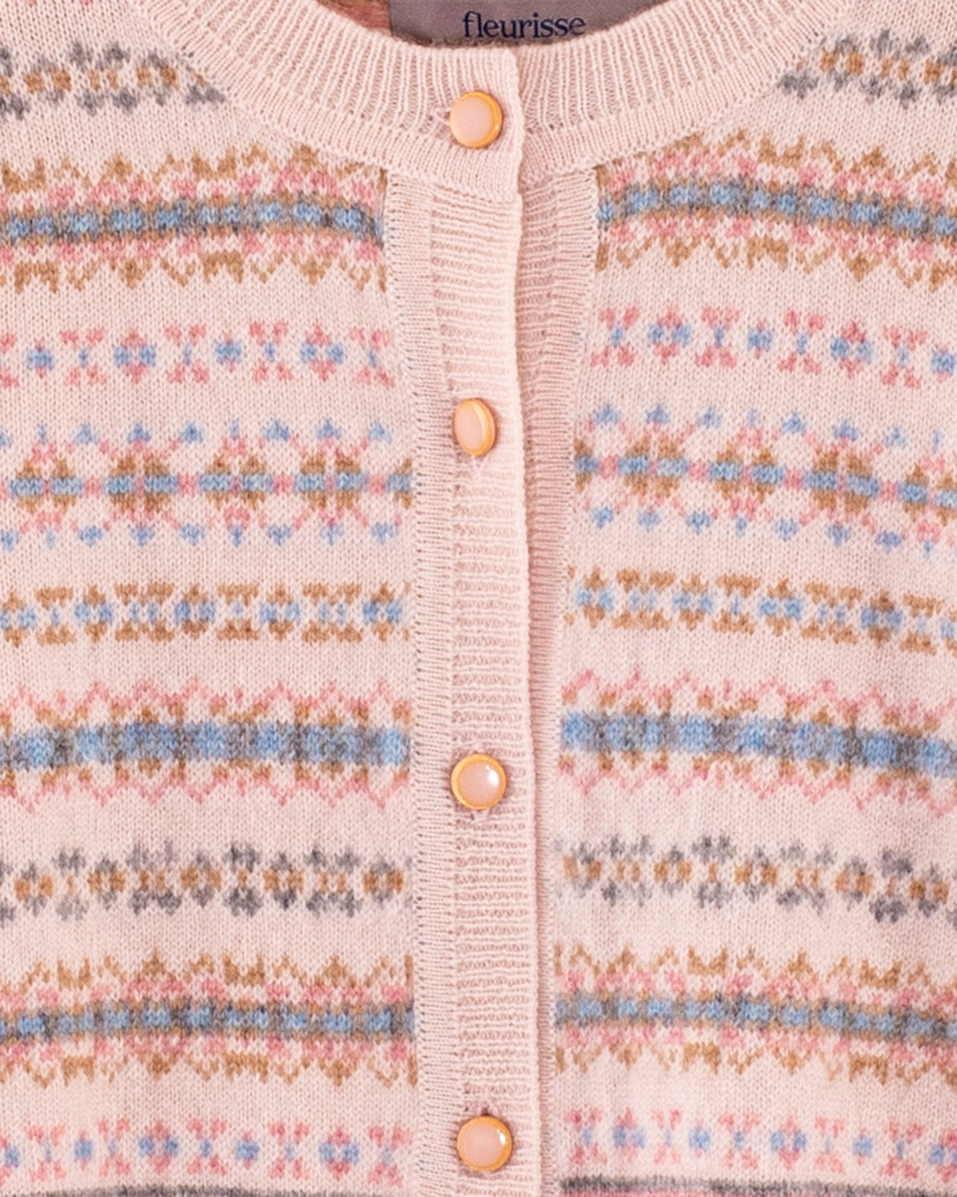 Courchevel Cashmere Pink Cardigan - Cardigan