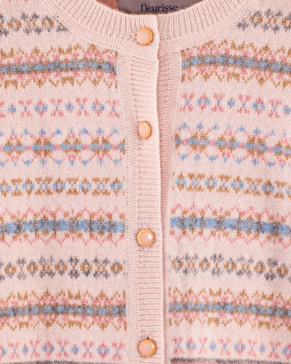 Courchevel Cashmere Pink Cardigan - Cardigan