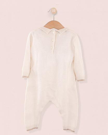 Valentine Cream Hearts Cashmere Romper - Romper