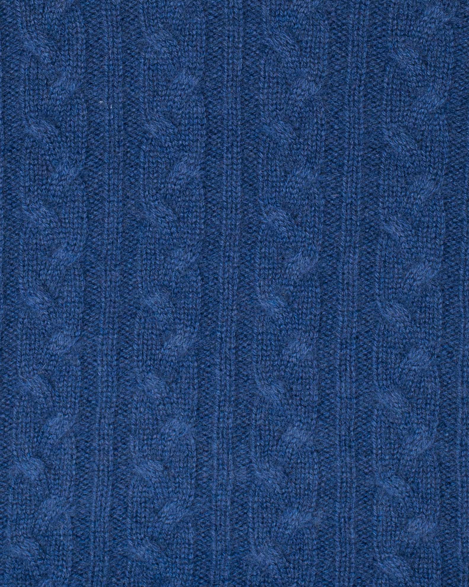 Close-up of blue textured fabric with a subtle pattern